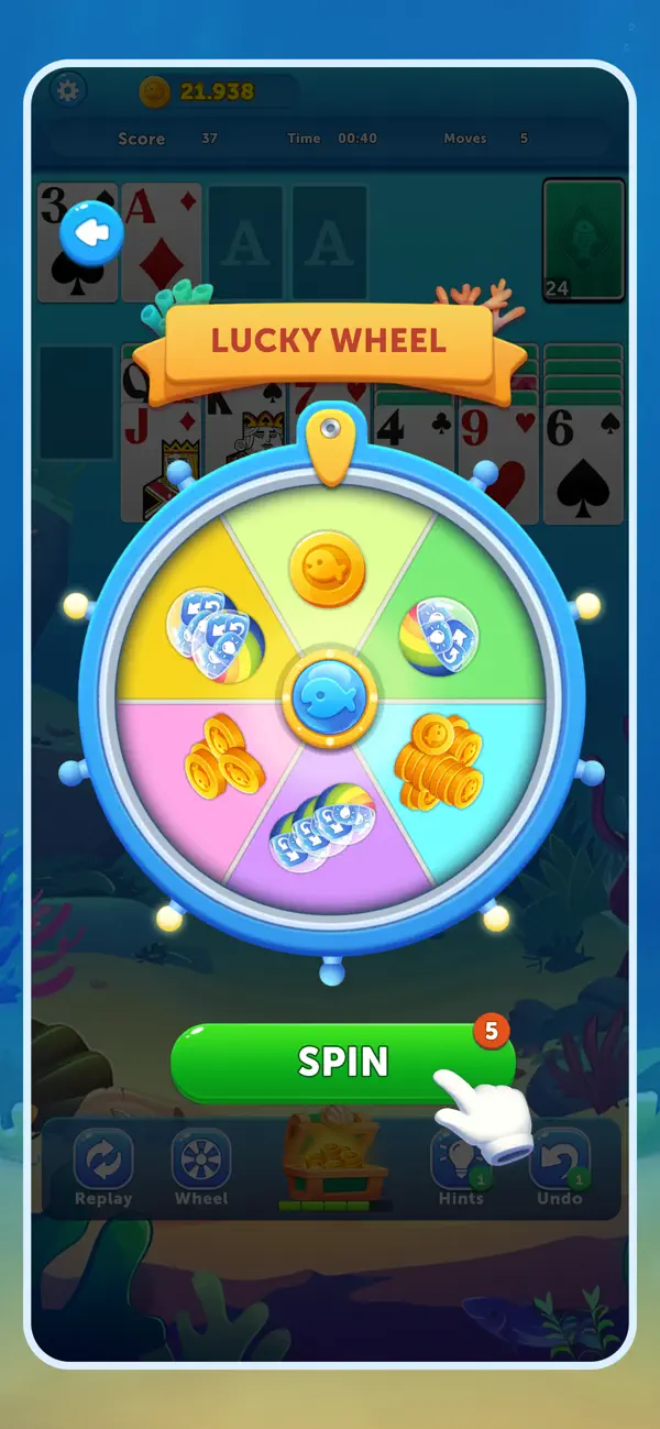 Lucky Wheel reward screen