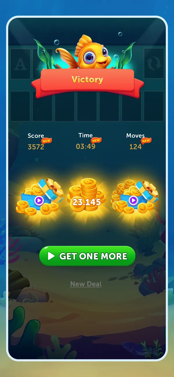 Victory reward screen